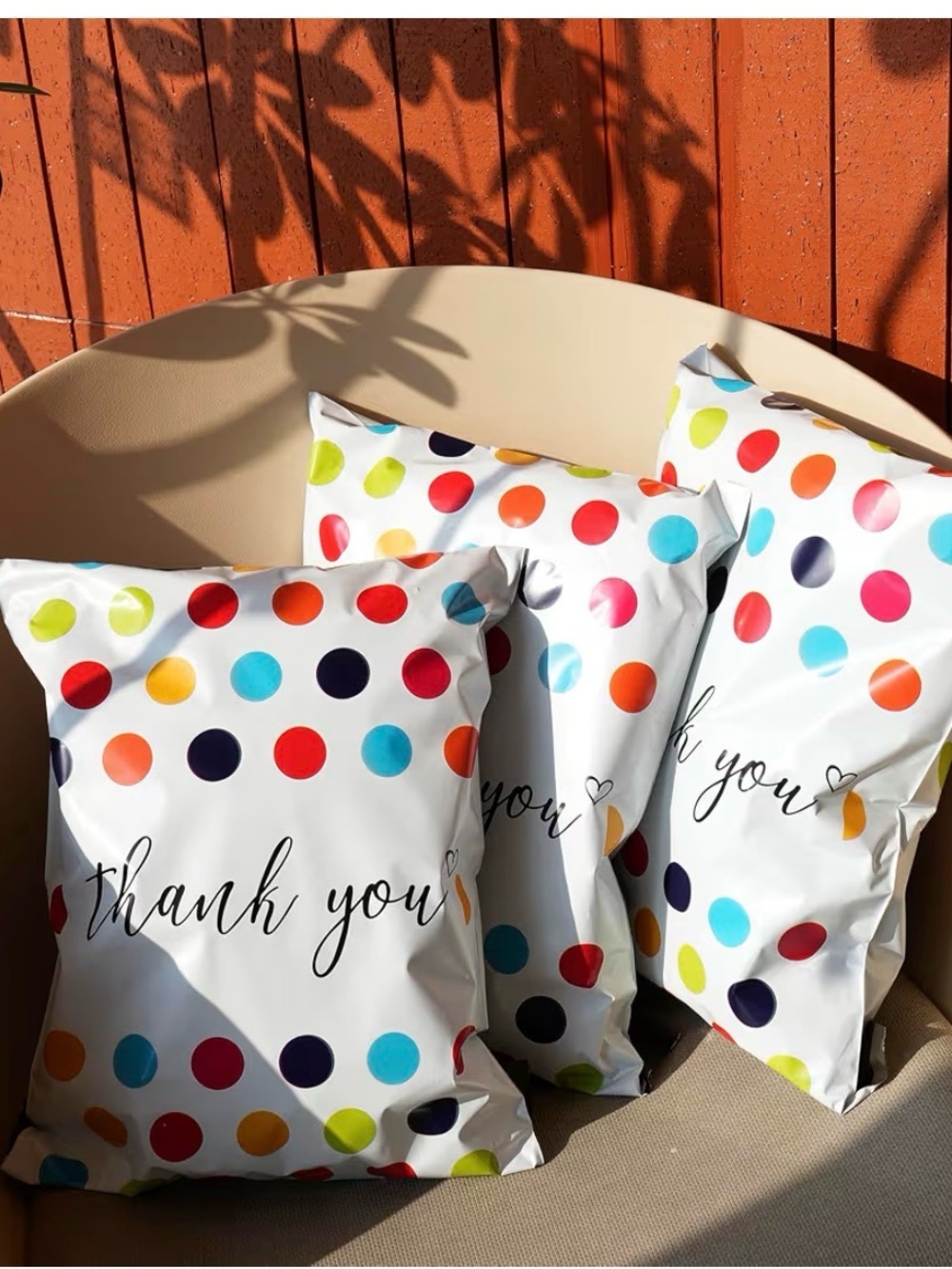 25 pack - 10x13" Polka Dot Poly Mailer Bags